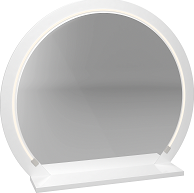 SANTANA 07 -Zrcadlo s osvětlením,lamino Bílá/bílý lesk (ML) (SECCO 1140701=1BALÍKY) (K150-E)NOVINKA