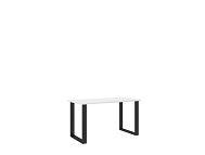 LOFT - Jídelní stůl š. 138 x 75 x 67, lamino Bílá/ černý kov (IMERIAL= 2 balíky) "LP" (K150)