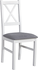 NIEL 10 - jídelní židle (NILO 10) - bílá /  látka světle šedá č.16X - kolekce "DRE" (K150-Z)