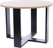 TRENDY EGOD - konferenční stolek KULATÝ- DUB WOTAN/černá (EGOADWC - 1 balík) (S) (K150)NOVINKA