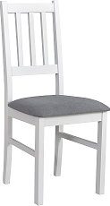 BOSANOVA 4 jídelní židle (BOSS 4) dřevo Bílá/ látka světle béžová č.1B (pův.1X) (DM)- kolekce "DRE" (K150-E)