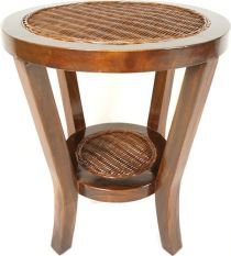 Kulatý ratanový konferenční stolek PRAHA S042Ta, tmavý med
