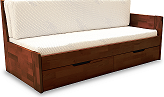 DONATELO B - Pravá - rozkládací postel dřevo masiv TŘEŠEŇ, včetně roštu a úp, bez matrace (DUO-B=6balíků)kolekce "GB"  (K150-Z)