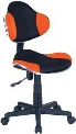 Q-G2 - kancelářská židle (dětská) černá / oranžová (OBRQG2P/C) kolekce "S" (K150-E)