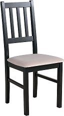 BOSANOVA 4 jídelní židle (BOSS 4) černá / látka 26B (pův.25X) béžová (DM)- kolekce "DRE" (K150-E)