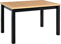 MAXMILIÁN 5 (MAX 5) - jídelní stůl rozkládací -lamino deska dub grandson/ nohy,podstava černá - kolekce "DRE" (K150-E)