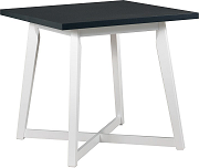 OTAVA 1 (OTTO 1) - jídelní stůl - lamino černá / nohy dřevo bílá - kolekce "DRE" (K150-E)