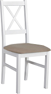 NIEL 10 - jídelní židle (NILO 10) - bílá /  látka béžová č.27A - kolekce "DRE" (K150-Z)