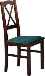 NIEL 11 (NILO 11) -jídelní židle dřevo ořech/ nová látka tmavě zelená č. 17B (Zetta 297) (23X***) - kolekce "DRE" (K150-E)