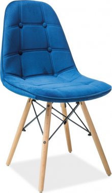 Jídelní židle AXEL III modrá aksamit/buk