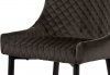 Jídelní židle, šedá sametová látka, kovová podnož, černý matný lak HC-011 GREY4