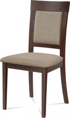 Jídelní židle BC-3960 WAL, ořech, potah krémový