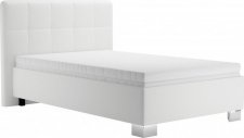 Čalouněná postel Kelvin 120x200, s úložným prostorem, bílá