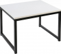 Konferenční stolek KASTLER NEW TYP 2, set 2 kusů, bílá/černý kov