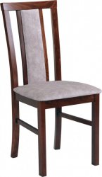 MIA 7 (MILANO 7)- jídelní židle ořech/ látka č. 25B (pův.18A) béžová -kolekce "DRE"  (K150-Z)