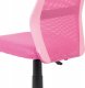 Dětská židle KA-V101 PINK, růžová MESH, ekokůže/černý plast