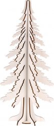 Strom, dřevěná dekorace, barva bílá. AC7161
