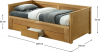 Rozkládací postel Goreta s úložným prostorem, dub
