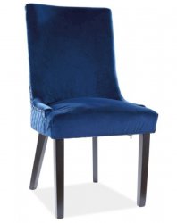 Designová jídelní židle IVONA VELVET granátově modrá/černá