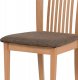 Dřevěná jídelní židle BC-3940 BUK3, buk/potah hnědý