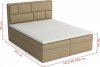 Čalouněná postel WENDY BOX 160x200, s úložným prostorem, výběr látek