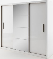 Šatní skříň IDEA 01 se zrcadlem 250, bílá