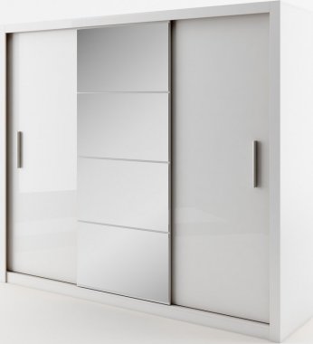 Šatní skříň IDEA 01 se zrcadlem 250, bílá
