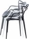 Designová plastová jídelní židle TOBY černá