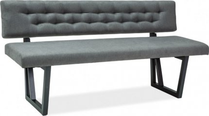 Čalouněná lavice SAGA grafit/šedá