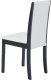 Dřevěná jídelní židle VENIS, bílá ekokůže/wenge