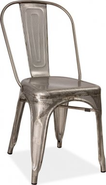 Jídelní kovová židle LOFT perforovaná ocel