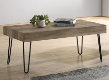 Konferenční stolek LOFT 99 3D fólie dekor dřeva/černý kov