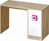 Dětský psací stůl NIKO 10 dub jasný/bílá/růžová