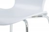 Plastová jídelní židle AURORA WT, bílá/chrom