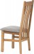 Dřevěná jídelní židle, potah stříbrná látka, masiv dub, přírodní odstín C-2100 SIL2