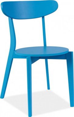 Jídelní dřevěná židle CORAL modrá