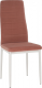 Jídelní židle COLETA NOVA růžová, velvet látka/bílý kov