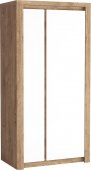 Šatní skříň LABRO 2D, dub ribbeck/bílá lesk