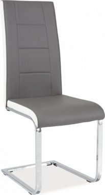 H-629 - jídelní židle(H629SZB) eco šedá/ bílá  (S) (K150-Z)