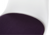 Jídelní židle DAMARA bílá/fialová látka