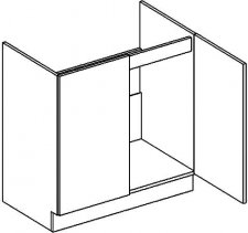 Spodní kuchyňská skříňka PREMIUM de LUX D80ZL, dřezová, hruška