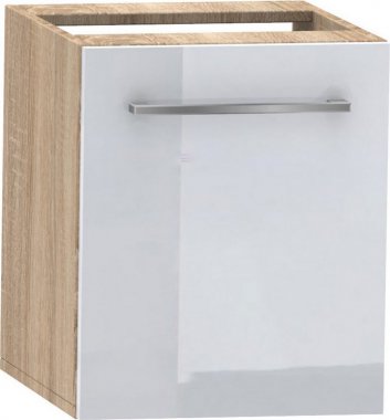 Závěsná koupelnová skříňka CAMPO D40, dub sonoma/bílá lesk