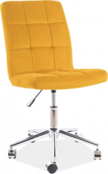Q-020 - VELVET - kancelářská židle - látka curry Bluvel 68 ,Nosnost 100kg(OBRQ020VCU=1balík) (S) (K150-E)