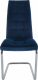 Pohupovací jídelní židle SALOMA NEW, modrá Velvet látka/chrom