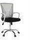 Kancelářská židle IZOLDA, šedá/černá/bílá/chrom