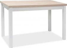 Jídelní stůl ADAM 100x60, dub sonoma/bílá mat