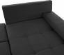 Rohová sedací souprava DEVLIN rozkládací s úložným prostorem, tmavě šedá