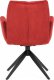 Židle jídelní, červená látka, otočný mechanismus 180°, černý kov HC-993 RED2