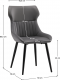 Jídelní židle, tmavě šedá/černá, SAGARA