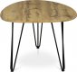 Oválný konferenční stolek AF-3014 OAK,divoký dub/černý kov 